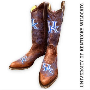 University of Kentucky Wildcats UK U of K NWT NCAA Distressed Leather Boots 7.5